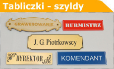 tabliczki szyldy